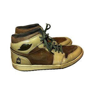 Nike Air Joridan 1 Mid Army Retro Army Forces  Leather & Suede Mens Sneakers 11